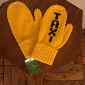 Kate Spade Bright Yellow Taxi Mittens